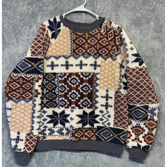 Urban Outfitters Other - UO Cozy Sherpa Fair Isle Crew Neck Sweatshirt By Urban  Outfitters Men's Size M